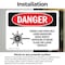 Signmission Radiation & Laser Sign, 10 in H x 14 in W, Vinyl Decal, Rectangle OS-2PACK-DS-D-1014-L-2454 - alternate 4